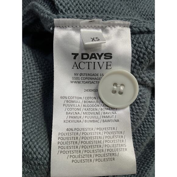 7 Days Active 'Graphic' Blue Cardigan Size XS - Picture 5 of 5